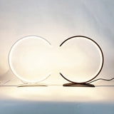 Modern Nordic 3/4 Circle LED Table Lamp with Touch Control Three Color Modes