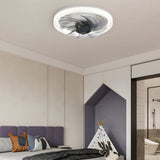 Modern 12.2 Inch Low Profile LED Ceiling Fan with 7 Blades and Remote Control