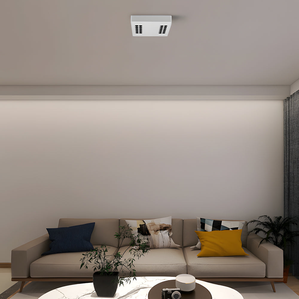 Modern Minimalist Aluminum LED Flush Mount Ceiling Downlight in Square or Rectangular Design