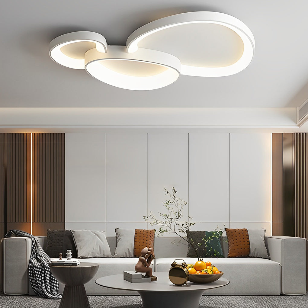 Modern Minimalist Geometric Square LED Ceiling Light with Three Level Dimming