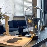 Modern Touch Dimmable Glass Bulb Desk Lamp with Industrial Magnetic Control for Office and Home Decor