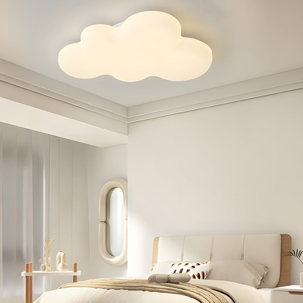 Modern Cloud Shaped LED Ceiling Light with 3 Color Dimming for Kids Bedroom and Nursery