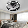 Modern Low Profile Bladeless Ceiling Fan with 3 Color Dimmable LED Light and Remote Control