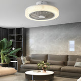 Modern Bladeless Ceiling Fan with Integrated Heater and Dimmable LED Light for Year Round Comfort