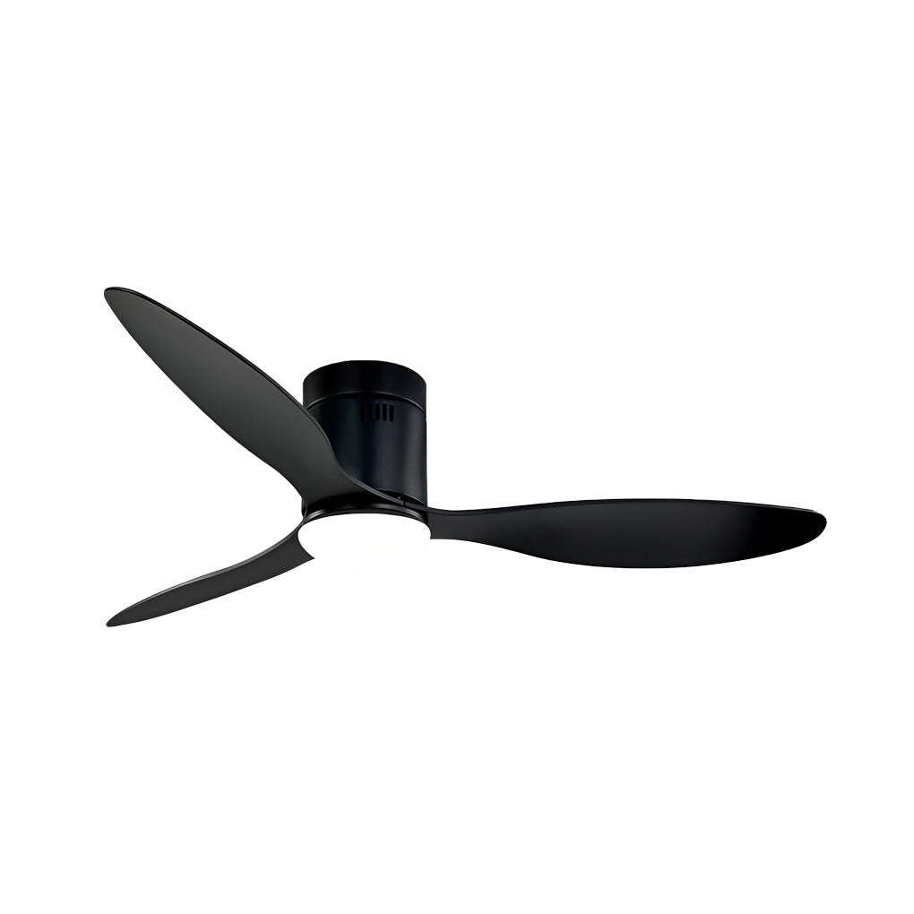 Modern 52 Inch Ceiling Fan with Dimmable LED Light and Remote 3 Blade Silent Motor Flush Mount