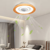 Modern 20 Inch Bladeless Smart Ceiling Fan with Dimmable LED Light and Remote Control
