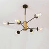 6 Light Modern Glass Ball Sputnik Chandelier Pendant Lamp for Living Room Dining Area