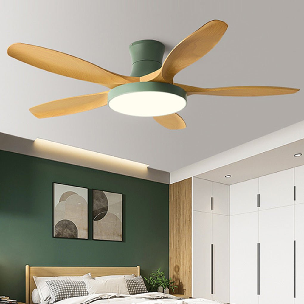 60 Inch Modern Ceiling Fan with LED Light and Remote Control 6 Speed Reversible DC Motor