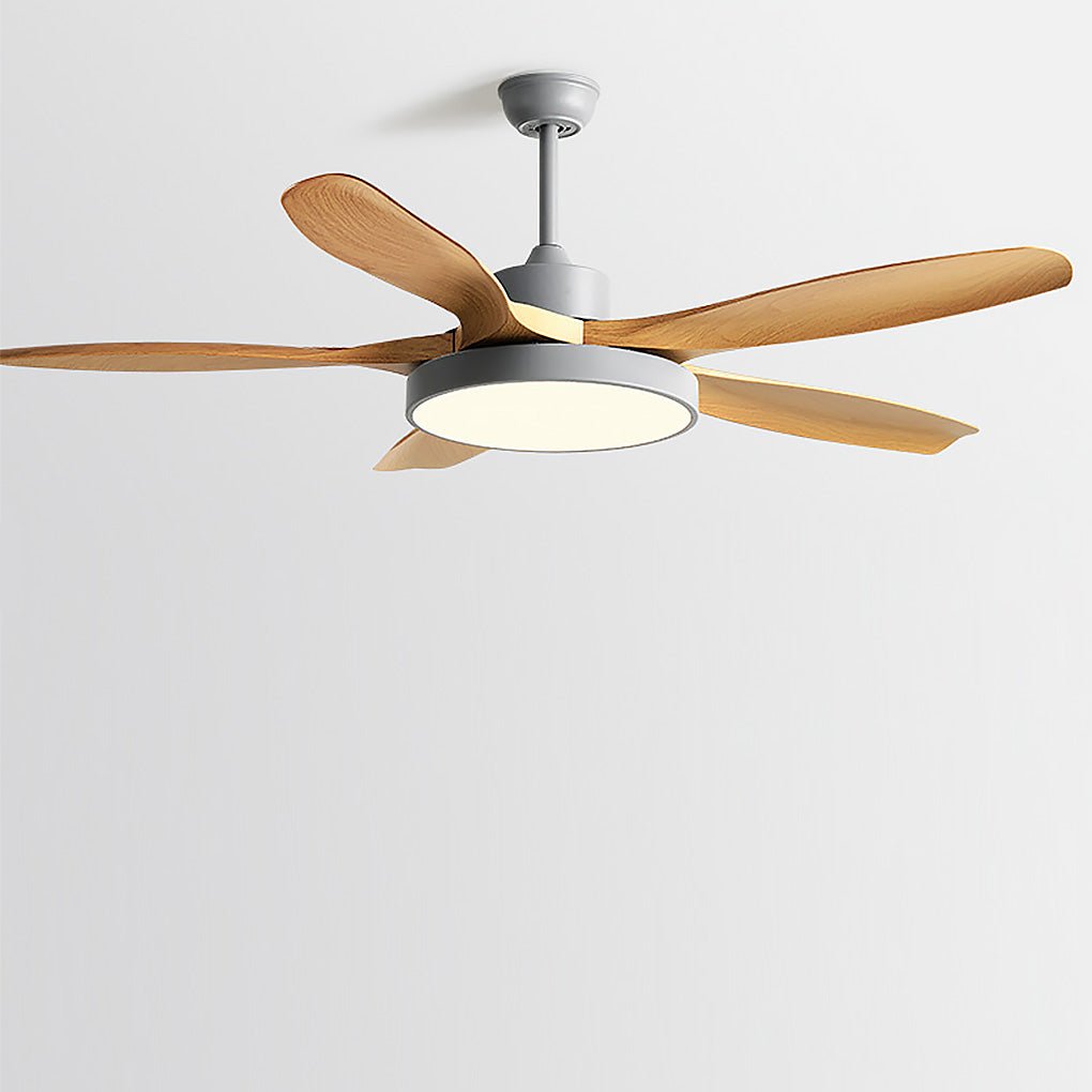 Modern 60 Inch Nordic Ceiling Fan with Dimmable LED Light and Silent Remote Control
