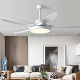 Modern 60 Inch Nordic Ceiling Fan with Dimmable LED Light and Silent Remote Control