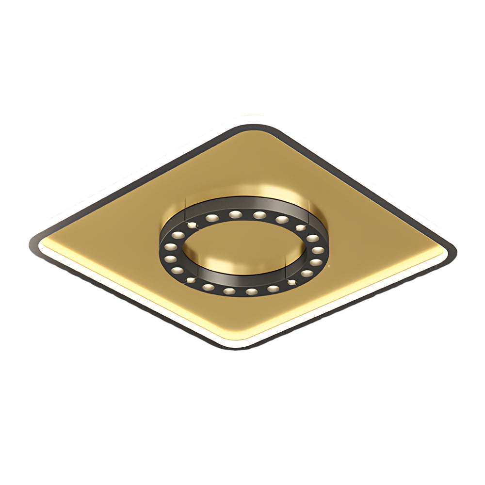 Modern LED Flush Mount Ceiling Light with 3 Step Dimming Anti Glare Square and Round Designs