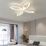 Modern Flower Shaped Acrylic LED Ceiling Light Dimmable Flush Mount Fixture for Bedroom and Living Room