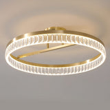 60W Modern Gold Round LED Ceiling Light Minimalist Flush Mount Lighting Fixture