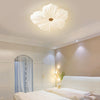Modern White Acrylic Flower Shape LED Ceiling Lamp Flush Mount for Bedroom