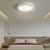 Round Modern LED Ceiling Light with 3 Color Temperature Dimming Handmade Nordic Design