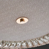 Luxury Round Crystal Flush Mount Ceiling Light with Three Color Temperature Glass Shade