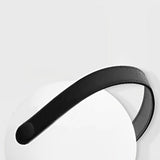 Rechargeable LED Sphere Table Lamp with RGB Color Changing and PU Leather Handle for Bedside