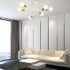 Modern 6 Light Sputnik Semi Flush Mount Ceiling Fixture with Rotatable Iron Arms 22 Inch