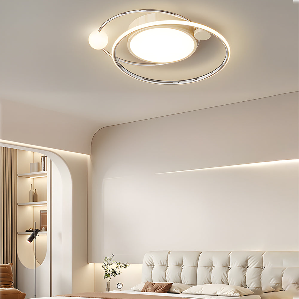 Modern Nordic 20 Inch LED Ceiling Light Dimmable with Remote and 3 Step Dimming Flush Mount