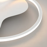 Modern White Round LED Flush Mount Ceiling Light with 3 Step Color Dimming