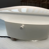 Contemporary Minimalist White Glass LED Ceiling Lamp for Bedroom and Dining Areas