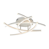 Modern Minimalist Line Design LED Ceiling Light Dimmable Flush Mount Lamp with Remote Control
