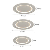 Modern Round White Dimmable LED Flush Mount Ceiling Light with Remote Control