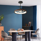 Modern Wood LED Bladeless Ceiling Fan with 3 Step Dimming and Smart App Control