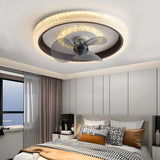 Modern Dimmable LED Ceiling Fan with 360 Degree Rotation and Remote Control for Bedroom