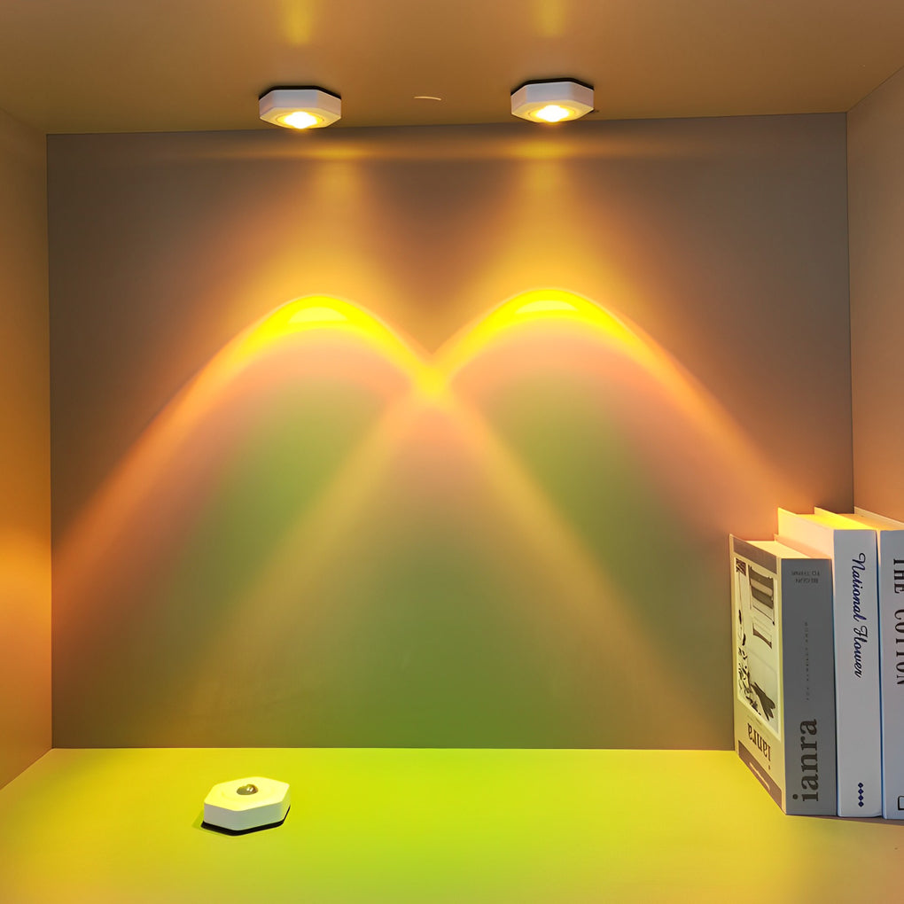 Portable Sunset Projection LED Under Cabinet Light Battery Operated Touch Switch Lamp