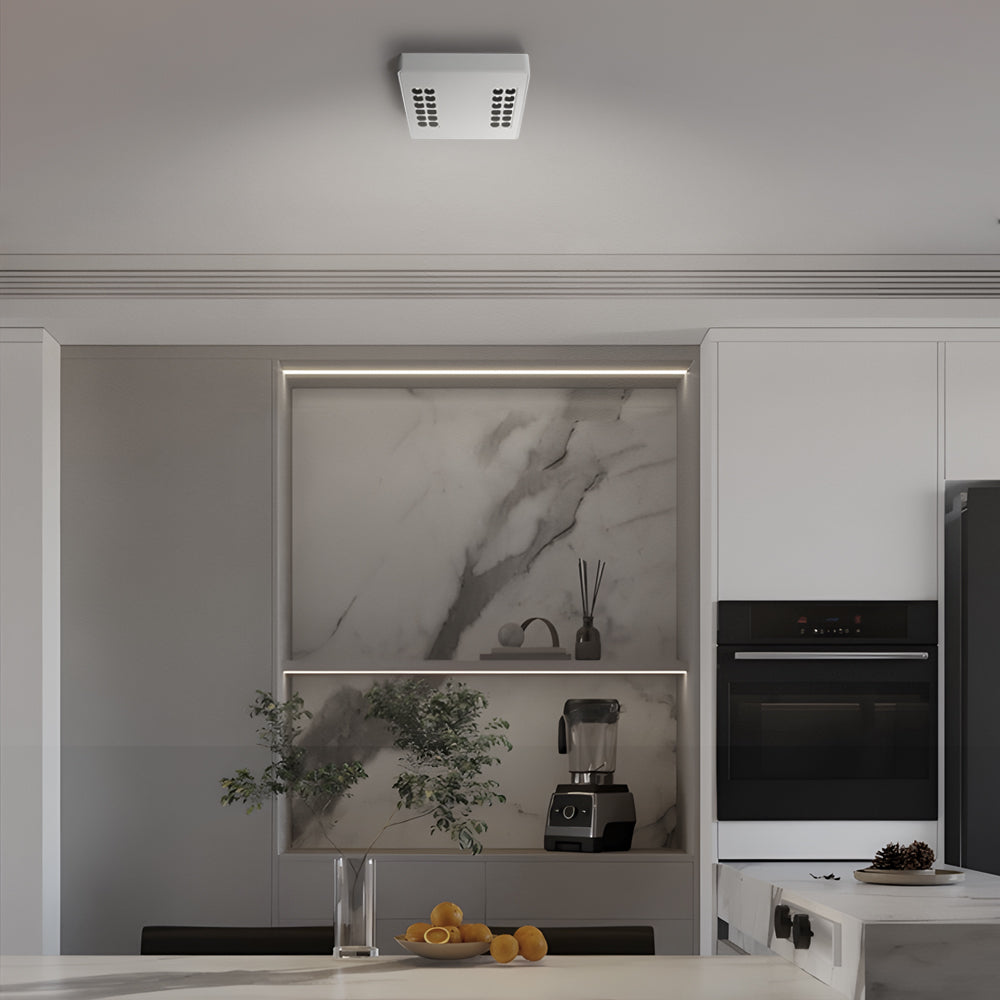 Modern Minimalist Aluminum LED Flush Mount Ceiling Downlight in Square or Rectangular Design