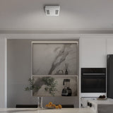 Modern Minimalist Aluminum LED Flush Mount Ceiling Downlight in Square or Rectangular Design