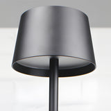 Modern 48.8 Inch Black Rechargeable LED Floor Lamp with Touch Dimming and IP54 Waterproof Rating