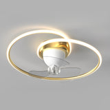 20 Inch Modern LED Ceiling Fan with 360 Degree Rotation Smart Dimmable Light for Bedroom
