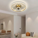 Nordic Low Profile Ceiling Fan with Three Color Dimming LED Lighting and Quiet Motor