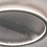Modern Round Black Glass LED Flush Mount Ceiling Light with 3 Color Dimming