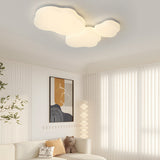 Modern Milky White Cloud Shape LED Ceiling Light with Three Step Color Dimming for Kids Bedroom
