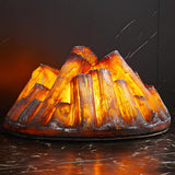 Realistic LED Resin Firewood Charcoal Simulation Flame Lamp for Indoor Decor