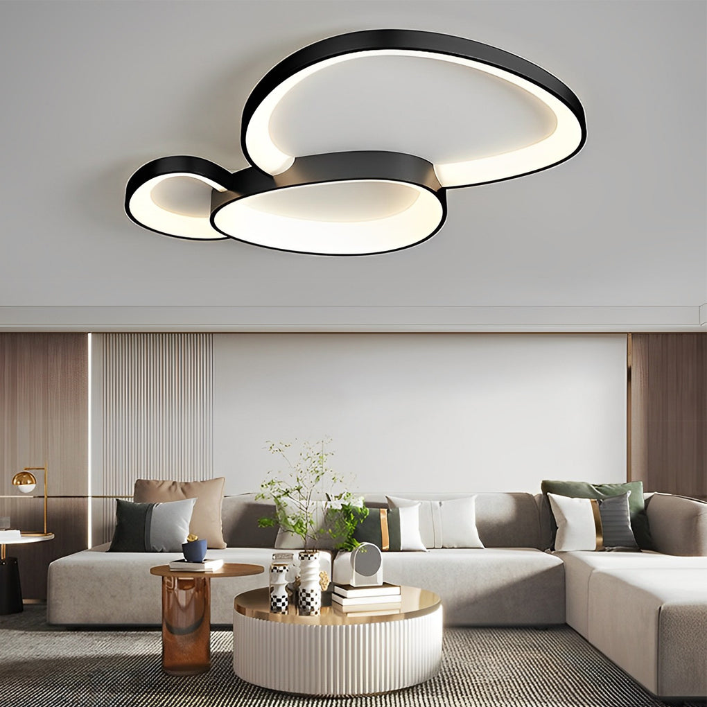 Modern Minimalist Geometric Square LED Ceiling Light with Three Level Dimming