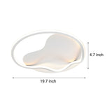 Modern White Round LED Flush Mount Ceiling Light with 3 Step Color Dimming