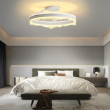 Modern Round Dimmable LED Ceiling Light White Nordic Flush Mount Fixture for Living Room