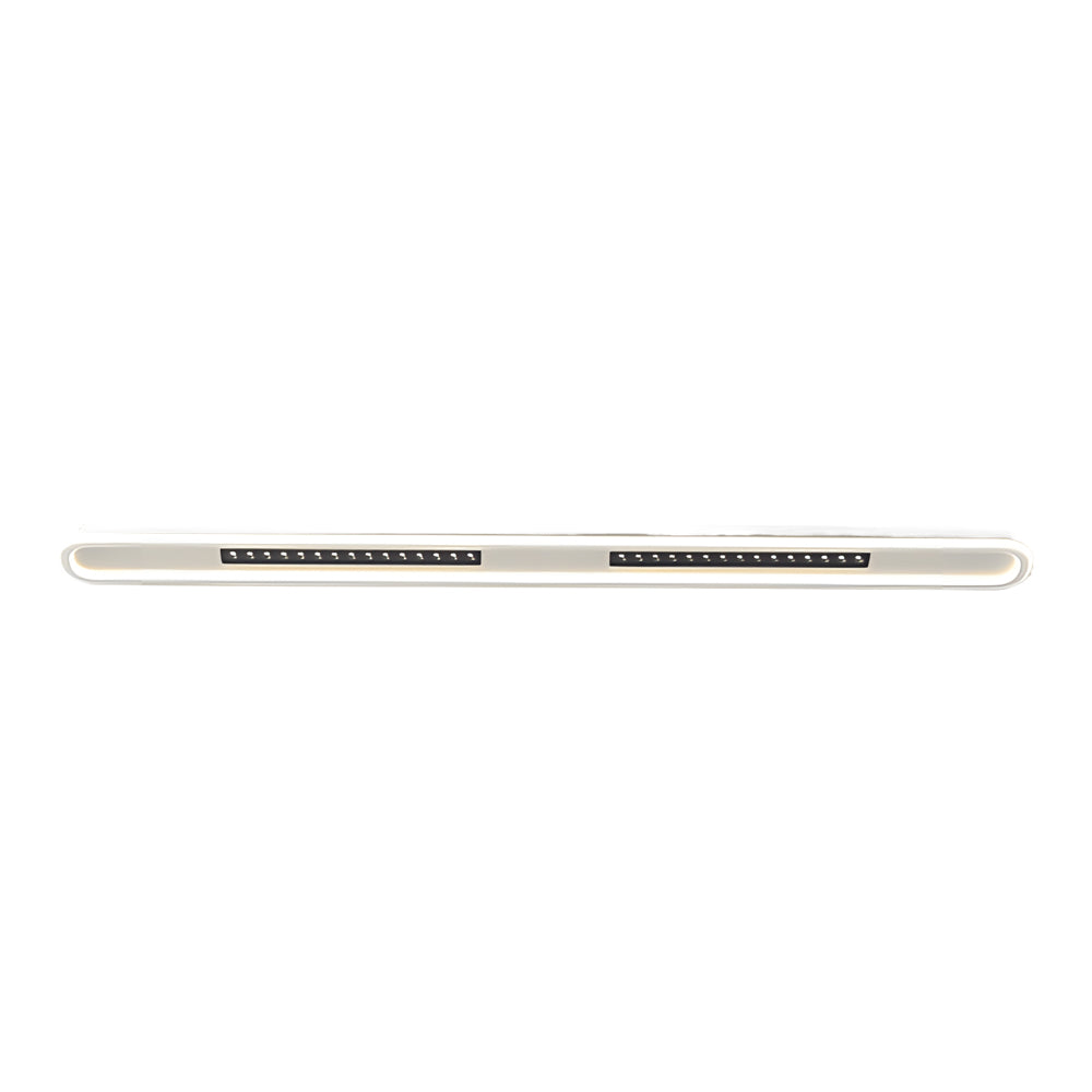 Modern Rounded Rectangular Flush Mount Ceiling Light with 3 Step Color Temperature