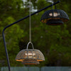 Hand Woven Rope Rattan Waterproof LED Solar Outdoor Chandelier for Garden and Terrace