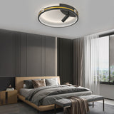Modern Round Ring LED Crystal Flush Mount Ceiling Light with Spotlights