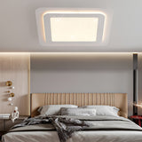 Modern Square and Circular LED Ceiling Lamp with Stepless Dimming Minimalist Flush Mount Light