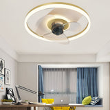 Modern 20 Inch Low Profile Inverter Ceiling Fan Light with Remote Control and Stepless Dimming