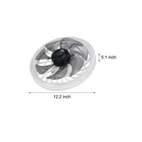 Modern 12.2 Inch Low Profile LED Ceiling Fan with 7 Blades and Remote Control