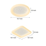 Modern Square and Round LED Ceiling Light Fixture with 3 Step Color Dimming in Milky White