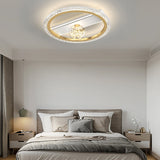 Contemporary Dimmable LED Geometric Ceiling Light Fixture in Black and Gold Finishes
