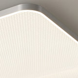 Modern Geometric Dimmable LED Flush Mount Ceiling Light in Brushed Gray Aluminum